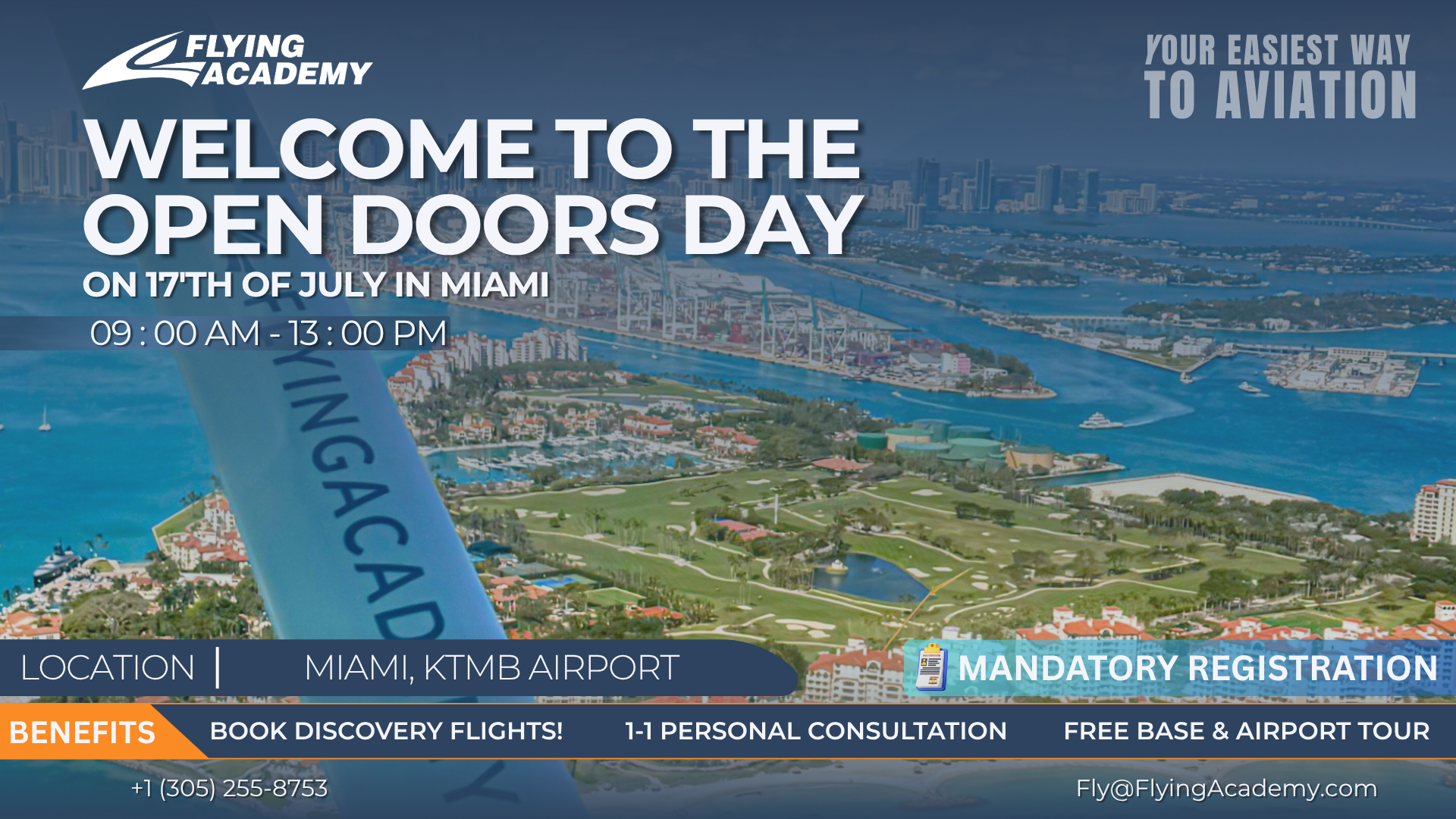 Flying Academy Miami open doors day on July 17